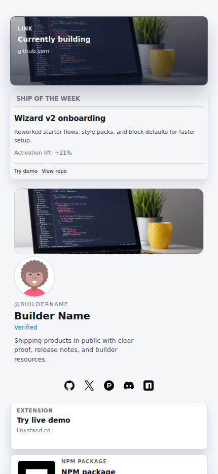 ReadmeBio published profile view